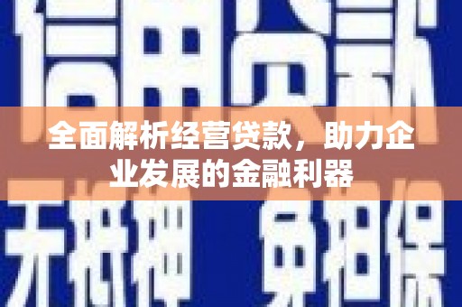 奉化全面解析经营贷款，助力企业发展的金融利器