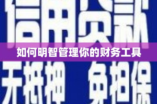 奉化如何明智管理你的财务工具