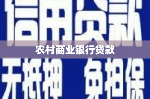 奉化农村商业银行贷款