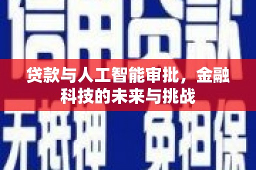 奉化贷款与人工智能审批，金融科技的未来与挑战