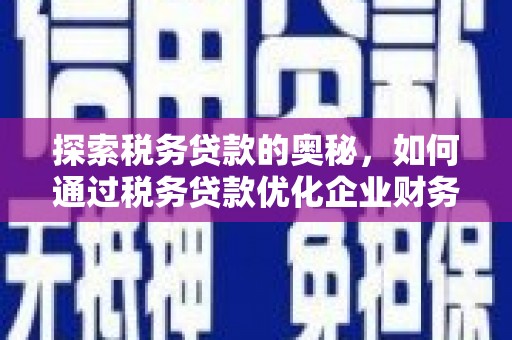 奉化探索税务贷款的奥秘，如何通过税务贷款优化企业财务