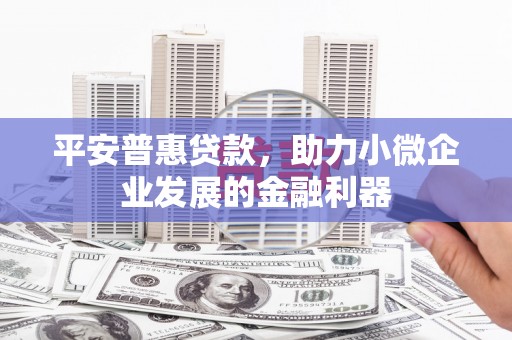 奉化平安普惠贷款，助力小微企业发展的金融利器