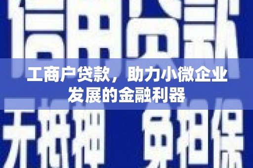 奉化工商户贷款，助力小微企业发展的金融利器