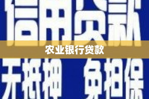 奉化农业银行贷款
