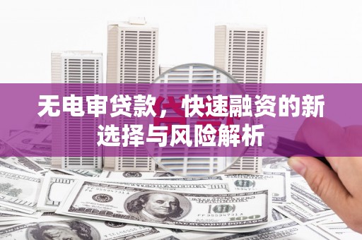 奉化无电审贷款，快速融资的新选择与风险解析