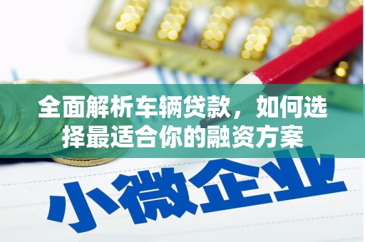奉化全面解析车辆贷款，如何选择最适合你的融资方案