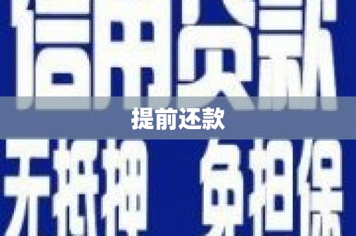 奉化提前还款