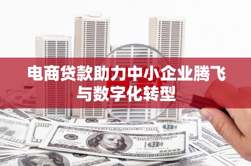 奉化电商贷款助力中小企业腾飞与数字化转型