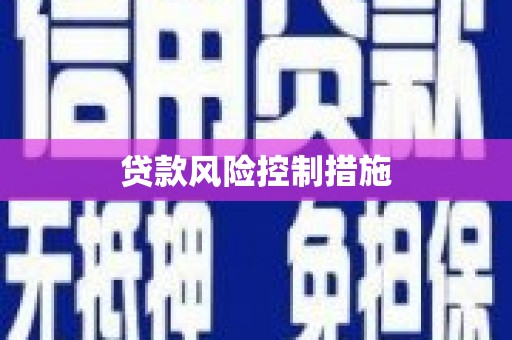 奉化贷款风险控制措施